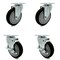 Service Caster Avantco HPCASTNB HPCASTWB Swivel Caster Replacement Set AVA-SCC-20S514-PPUB-BLK-TP2-2-TLB-2 - alternate 1